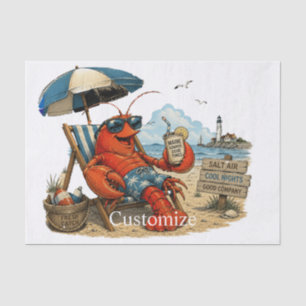 Maine Lobster Summer Fun Thunder_Cove Tissue Paper