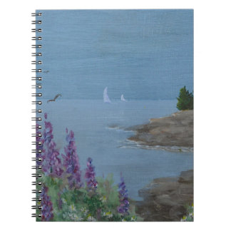 Maine Lupins Spiral Photo Notebook