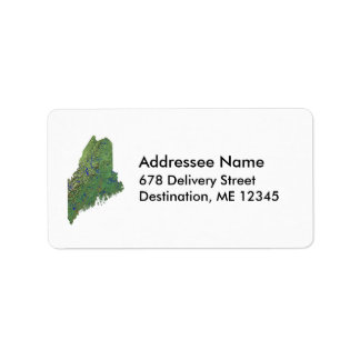 Maine Map Address Label