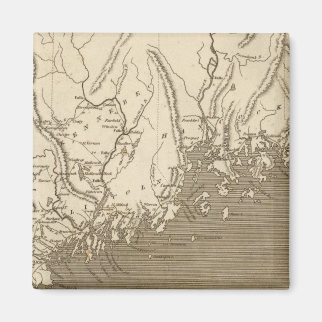 Maine Map by Arrowsmith Magnet (Front)