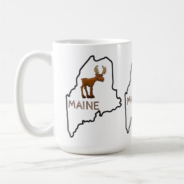 Maine Moose Coffee Mug (Left)