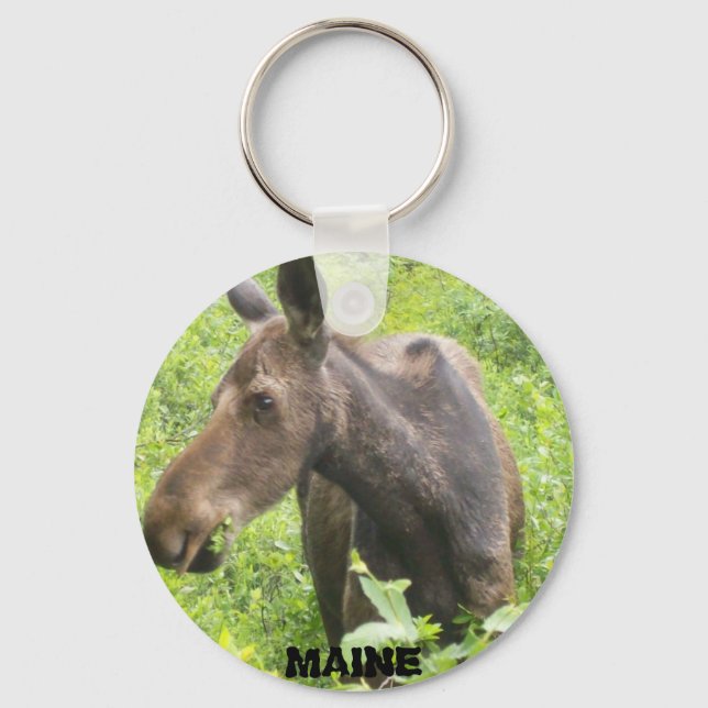 Maine Moose Keychain (Front)