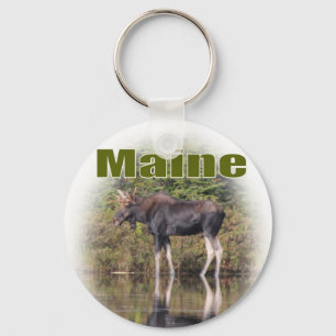 Maine Moose Keychain