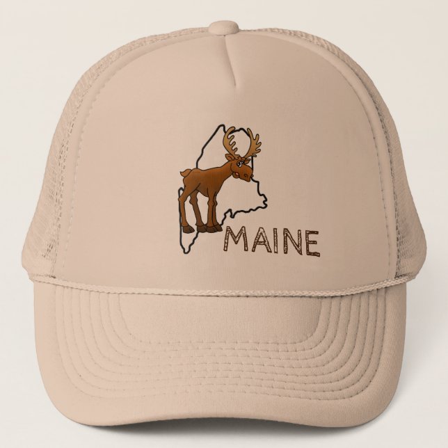 Maine & Moose Trucker Hat (Front)