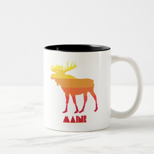 Maine Moose Two-Tone Coffee Mug (Right)