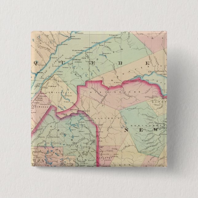 Maine, NB 2 Inch Square Button (Front)