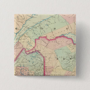 Maine, NB 2 Inch Square Button