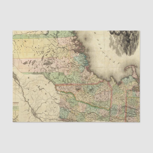 Maine, New Hampshire, Vermont, Massachusetts Tissue Paper (Front)