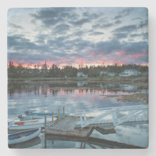 Maine, Newagen, sunset harbour 2 2 Stone Coaster