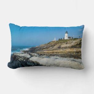 Maine, Pemaquid Point, Pemaquid Point Lighthouse Lumbar Pillow