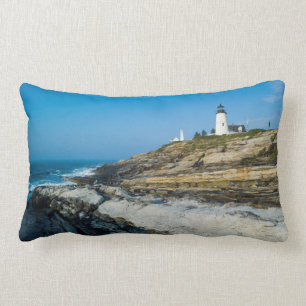 Maine, Pemaquid Point, Pemaquid Point Lighthouse Lumbar Pillow