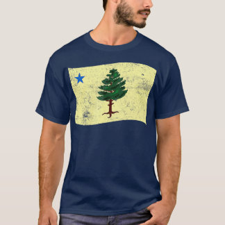 Maine Pine Tree Flag 1901 First State Flag  T-Shirt