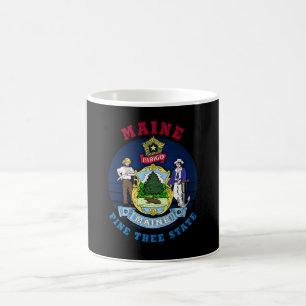 MAINE PINE TREE STATE FLAG COFFEE MUG