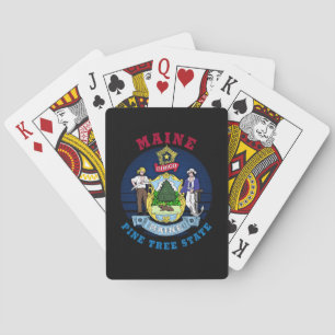 MAINE PINE TREE STATE FLAG PLAYING CARDS