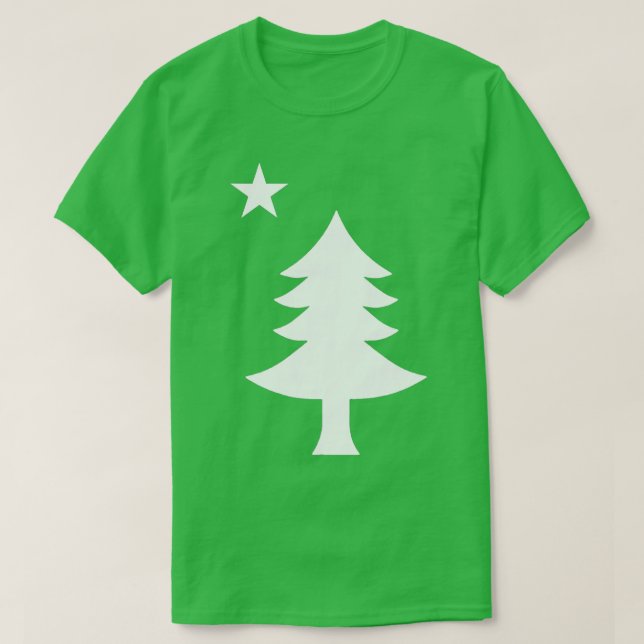 Maine Pine Tree State Flag Pride Patriotic   1  T-Shirt (Design Front)