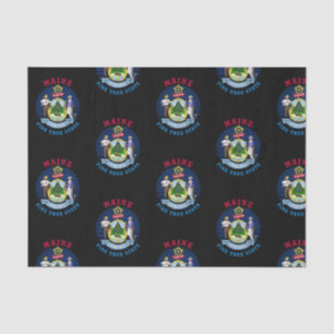 MAINE PINE TREE STATE FLAG TISSUE PAPER
