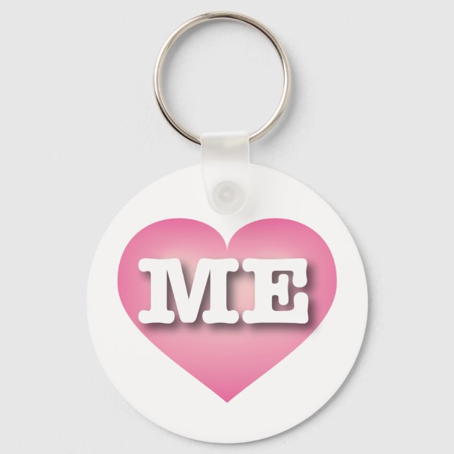 Maine PInk Fade Heart - I love ME Keychain (Front)