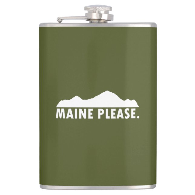 Maine Please Hip Flask (Front)