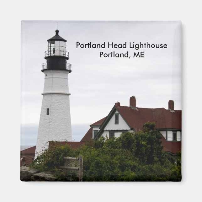 Maine Portland Head Light House Personalize Magnet (Front)