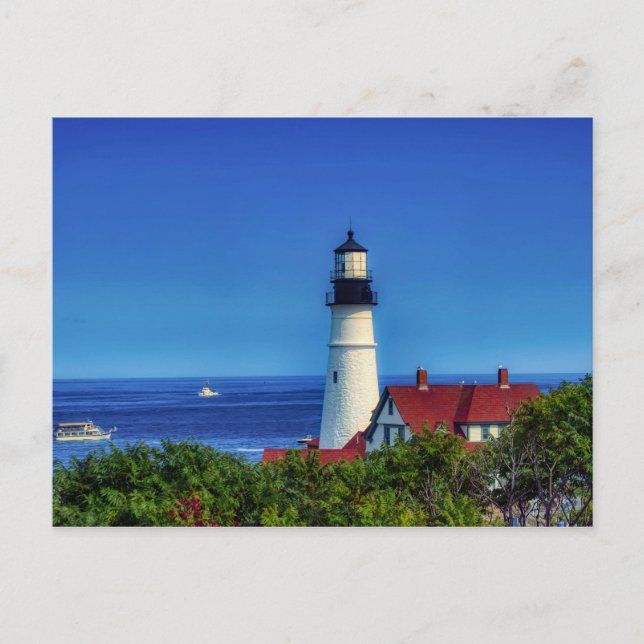 Maine Portland Head Light Photo Postcard (Front)