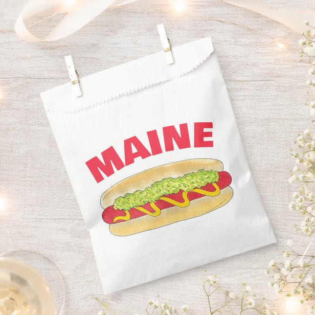 Maine Red Snapper Hotdog Portland ME Food Cookout Favour Bag (Clipped)