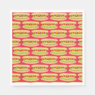 Maine Red Snapper Hotdog Portland ME Food Cookout Napkin