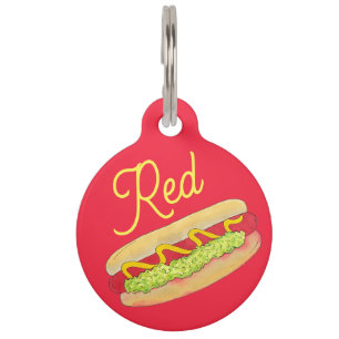Maine Red Snapper Hotdog Portland ME Food Cookout Pet Tag