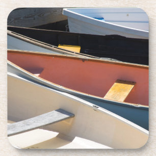 Maine, Rockland. Colourful boats in Rockland Coaster