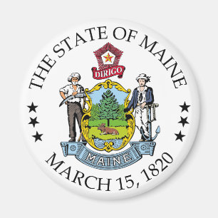 Maine sign magnet