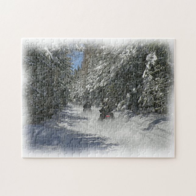 Maine Sledding Jigsaw Puzzle (Horizontal)