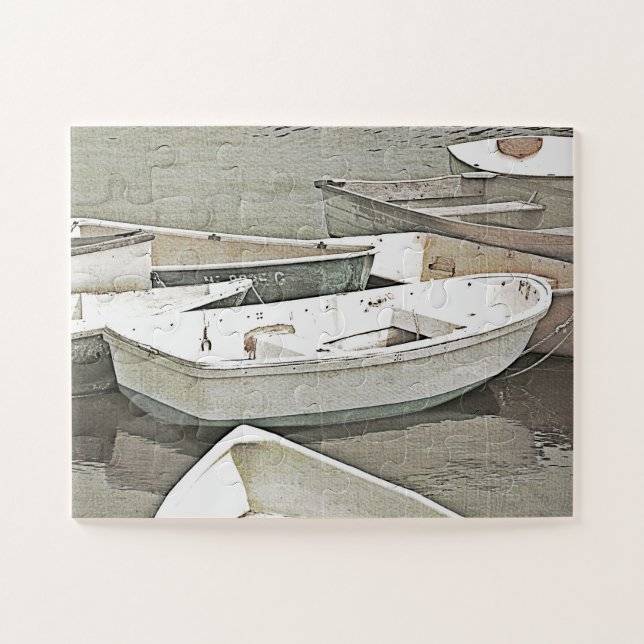 Maine Small Boats Rowboat Oversized Jigsaw Puzzle (Horizontal)
