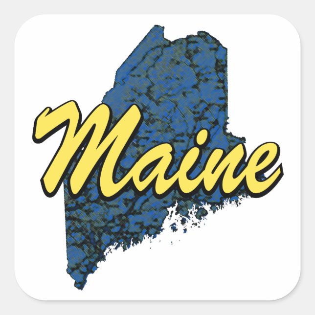 Maine Square Sticker (Front)
