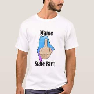 Maine state bird t-shirt middle finger colour