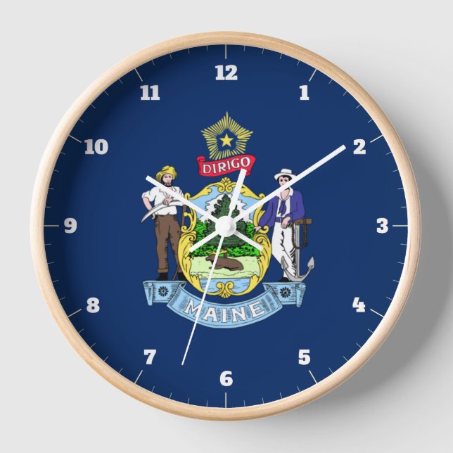 MAINE STATE FLAG CLOCK (Front)