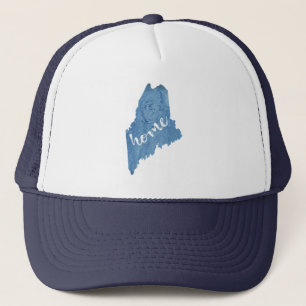 Maine State Home Wood Grain Trucker Hat