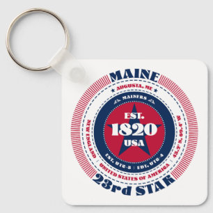 Maine State Keychain