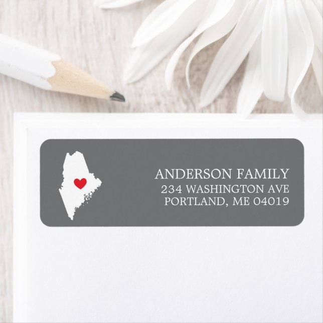 MAINE State | Moving Return Address Label (Insitu)