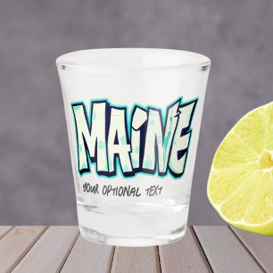 Maine State of USA New England Graffiti Bar drinks Shot Glass