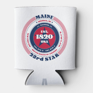 Maine State Pride Personalized Monogram Can Cooler