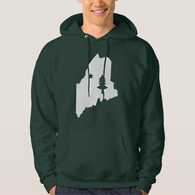 Maine State T-Shirt Hoodie (Front)
