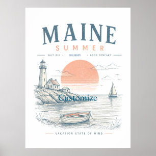 Maine Summer Fun Thunder_Cove Poster