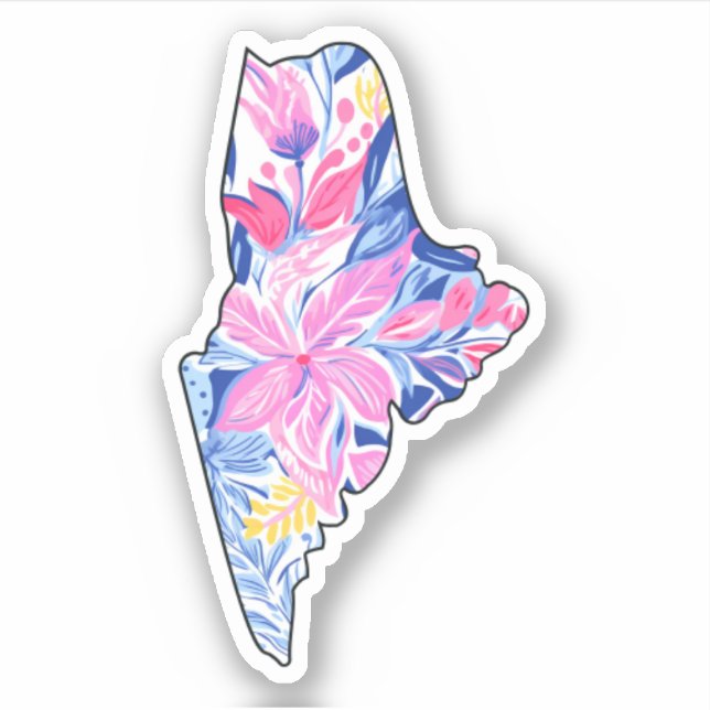Maine - Summer Sticker - Lilly Inspired (Front)