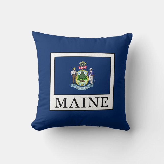 Maine Throw Pillow (Front)