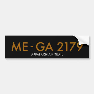 Maine to Georgia 2179 Miles - Appalachian Trail Bumper Sticker