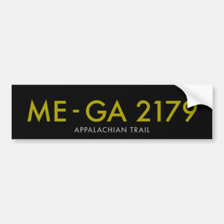 Maine to Georgia 2179 Miles - Appalachian Trail Bumper Sticker