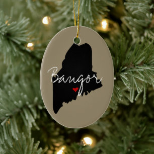 Maine Town Ceramic Ornament