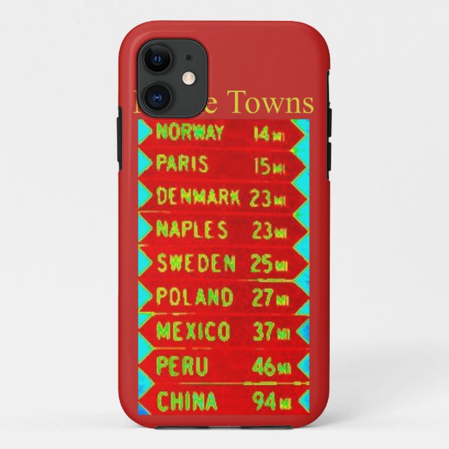 Maine Towns Sign Thunder_Cove Case-Mate iPhone Case (Back)