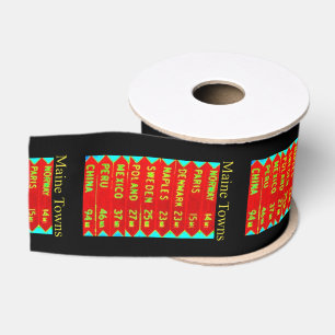 Maine Towns Sign Thunder_Cove Grosgrain Ribbon