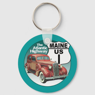 Maine US Route 1 - The Atlantic Highway Keychain