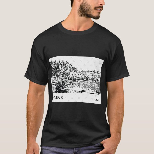 Maine USA 2 T-Shirt (Front)